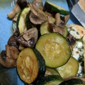Roasted Zucchini and Mushrooms