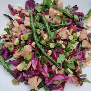 Cabbage Sesame Salad with Chicken