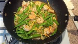 Asian Skillet Shrimp and Sugar Snap Peas