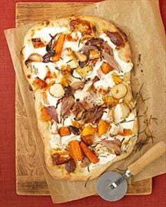 Roasted Vegetable and Ricotta Pizza