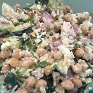 Mediterranean Chickpea and Rice Salad