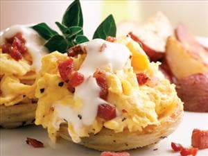 Artichoke-Scrambled Eggs Benedict