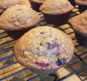 Banana Cranberry Walnut Muffins
