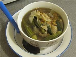 Vegetable Soup with Lentils and Barley