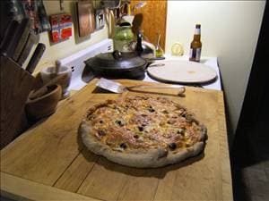 Venison Sausage Whole Wheat Crust Pizza