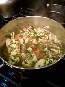 Bone Broth Veggie Egg Drop Soup