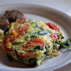 Crustless Spinach Pie