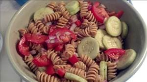 Tomato & Cucumber Balsamic Pasta Salad