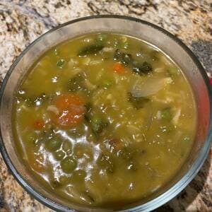 Cod with Vegetables and Grains Soup