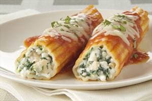 Spinach and Chicken Manicotti