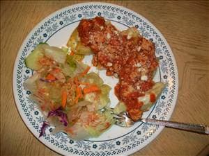 Stuffed Shells and Meat Sauce