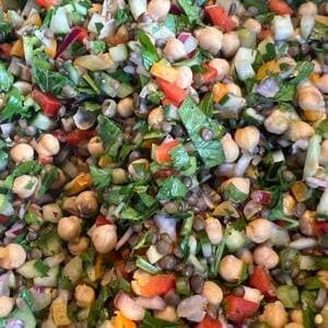 Lentil Garbanzo Salad