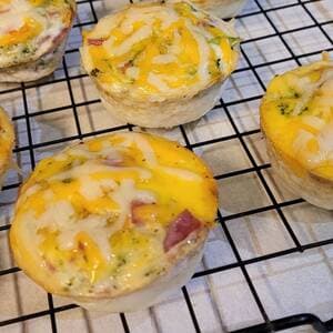 Turkey Bacon and Broccoli Egg Cups
