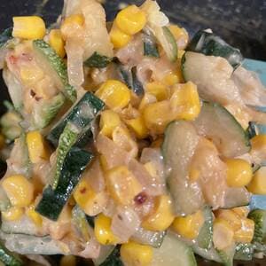 Creamy Corn and Zucchini Salad