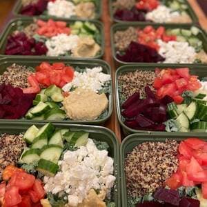 Beet and Hummus Salad