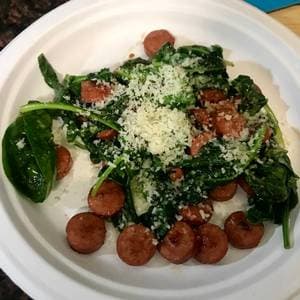 Keto Hot Dogs n Greens