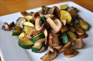 Baby Marrow & Mushroom Bake