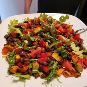 Roasted Sweet Potato & Black Bean Salad