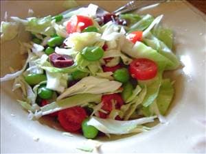 Cabbage, Edamame and Tomato Salad