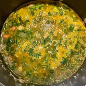Fava Bean Spinach Soup