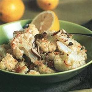 Roasted Cauliflower with Parmesan and Almonds