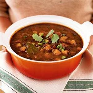 Spicy Black Bean Sweet Potato Soup