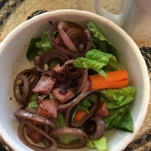 Onion Salad with Kielbasa