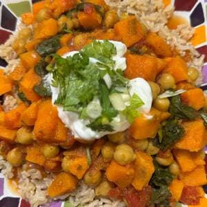 Curried Sweet Potato Chickpea Stew