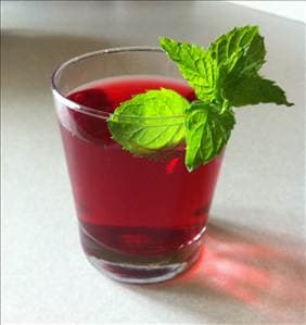 Sparkling Iced Hibiscus Tea