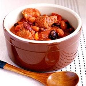 Three Bean and Ground Turkey Slow Cooker Chili