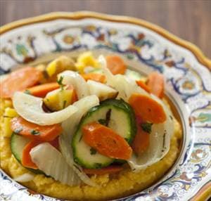Herbed Seasonal Vegetables with Polenta