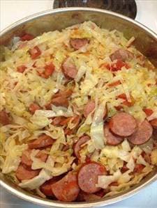 Fried Cabbage & Sausage