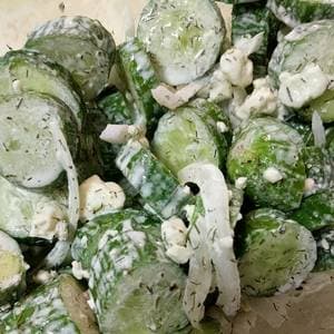 Creamy Blue Cuke Salad