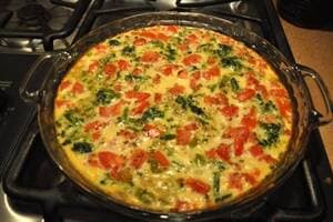 Crustless Vegetarian Egg Quiche