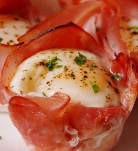 Low Carb Ham & Egg Boats