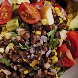 Smoked Mozzarella, Bean and Corn Salad