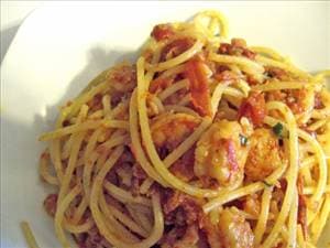 Chili Prawn Whole Wheat Pasta